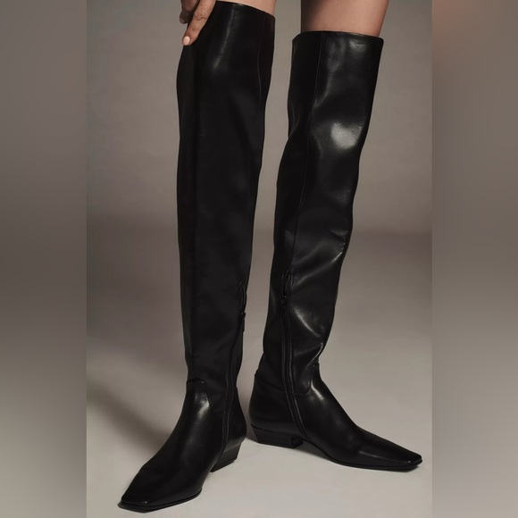 Anthropologie Jeffrey Campbell Ichab Over-The-Knee Boots in Black NIB Sold Out - Picture 6 of 8